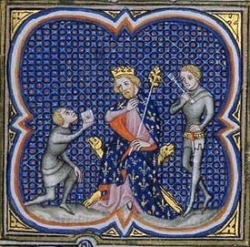 Charles Martel recevant un messager